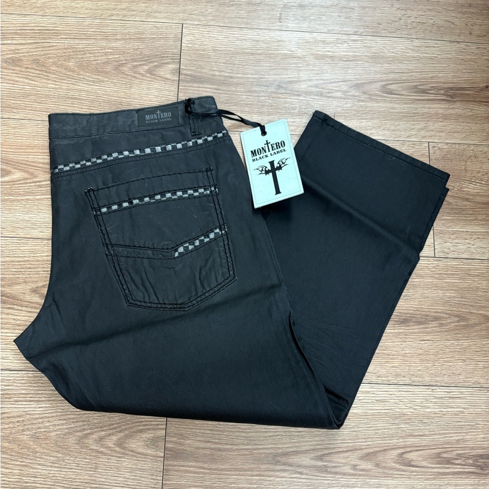 Black Montero straight leg jeans jean size:42/30